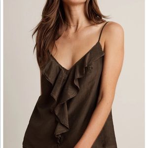Velvet Camisole in dark brown. Size XS